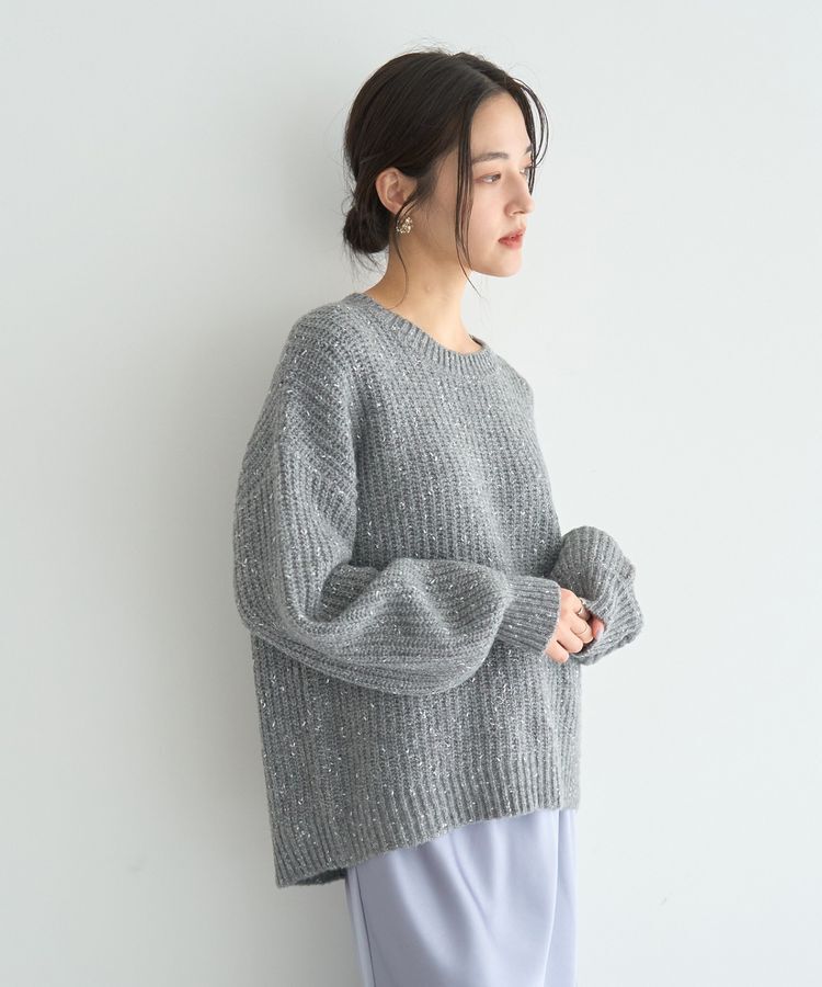 YECCA VECCA「ラメMIX畦編みニット」|ニット・セーター|