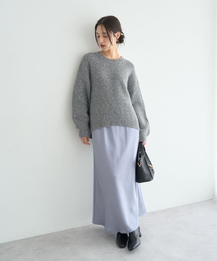 YECCA VECCA「ラメMIX畦編みニット」|ニット・セーター|