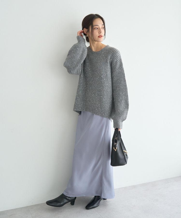 YECCA VECCA「ラメMIX畦編みニット」|ニット・セーター|