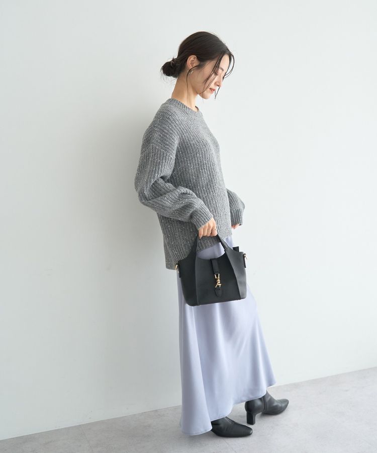 YECCA VECCA「ラメMIX畦編みニット」|ニット・セーター|