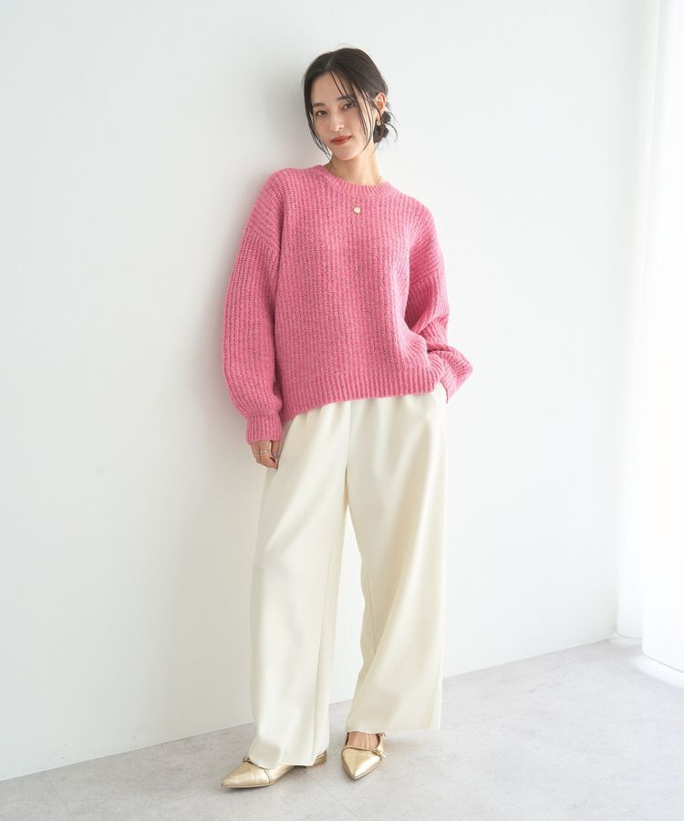 YECCA VECCA「ラメMIX畦編みニット」|ニット・セーター|