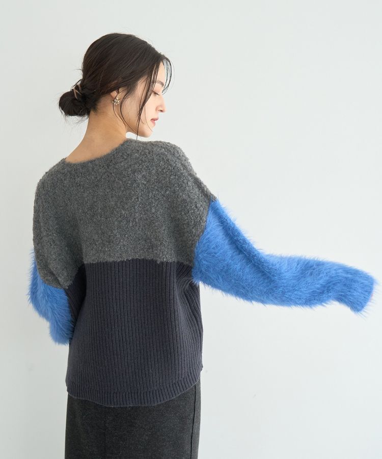 YECCA VECCA「素材MIX配色デザインニット」|ニット・セーター|