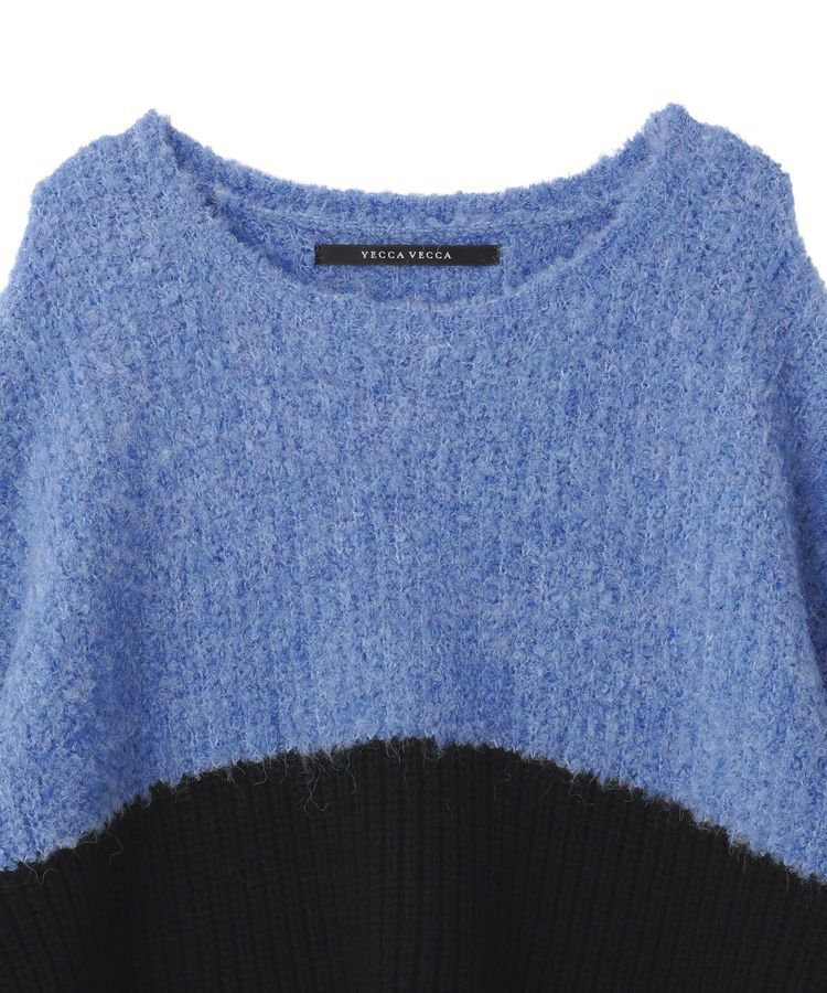 YECCA VECCA「素材MIX配色デザインニット」|ニット・セーター|