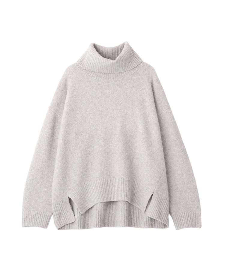 YECCA VECCA「スリットタートルネックニット」|ニット・セーター|Light Gray