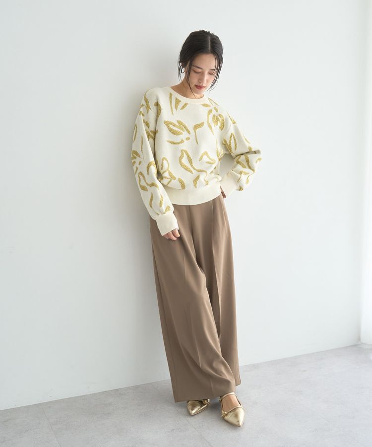 YECCA VECCA「アート柄ふくれジャガードニット」|ニット・セーター|