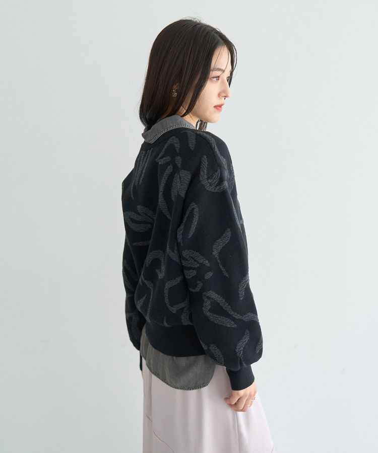 YECCA VECCA「アート柄ふくれジャガードニット」|ニット・セーター|
