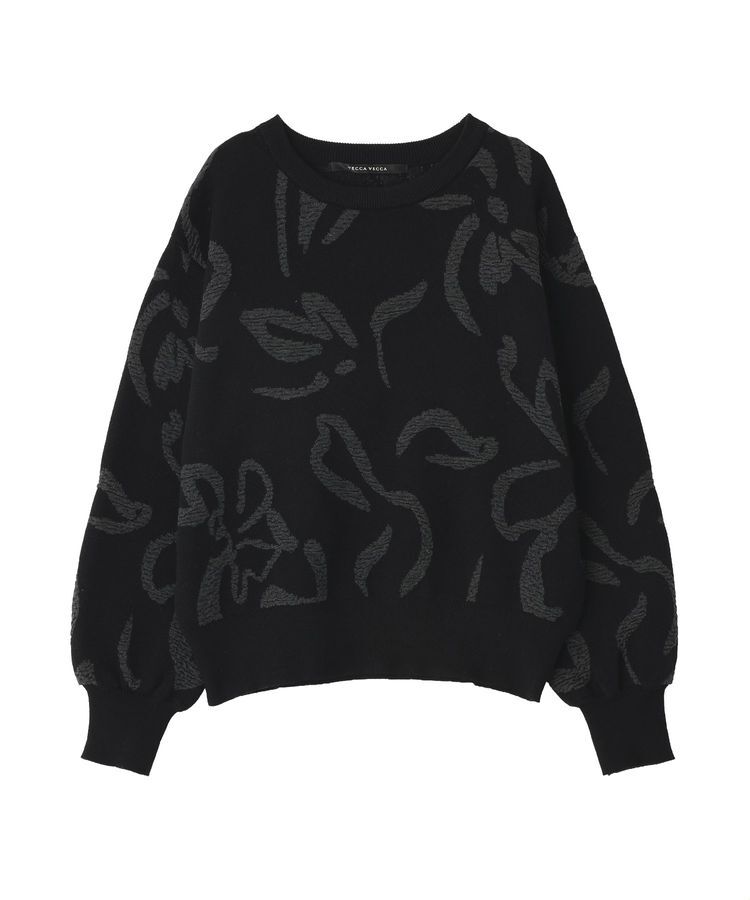 YECCA VECCA「アート柄ふくれジャガードニット」|ニット・セーター|