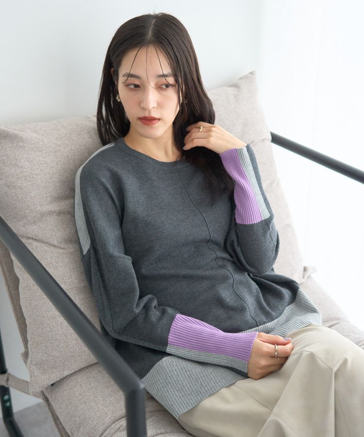 YECCA VECCA「カラーブロッキングニット」|ニット・セーター|