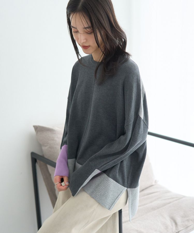 YECCA VECCA「カラーブロッキングニット」|ニット・セーター|