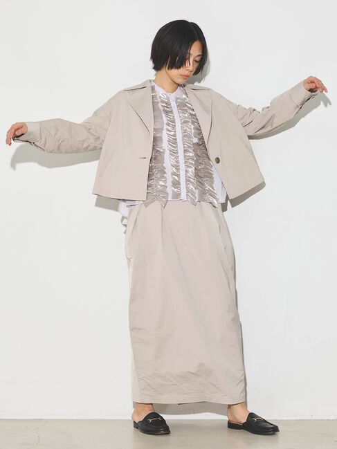 GARAGE OF GOOD CLOTHING「【日本製】タックコクーンロングスカート」|スカート|