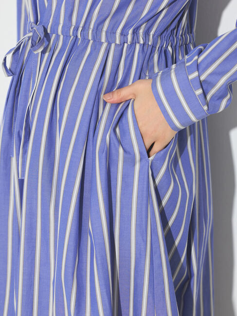 GARAGE OF GOOD CLOTHING「ストライプバルーンロングスリーブワンピース」|ワンピース|