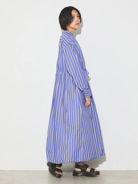 GARAGE OF GOOD CLOTHING「ストライプバルーンロングスリーブワンピース」|ワンピース|
