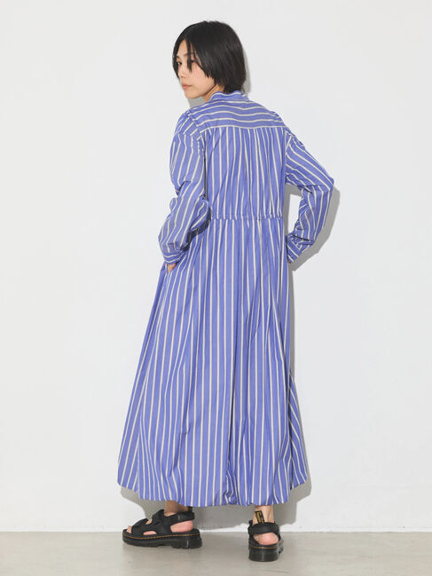 GARAGE OF GOOD CLOTHING「ストライプバルーンロングスリーブワンピース」|ワンピース|