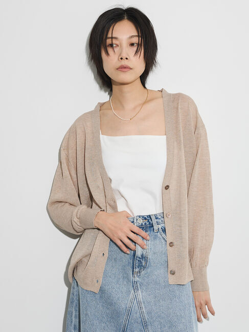 GARAGE OF GOOD CLOTHING「Vネックシアーカーディガン」|カーディガン|