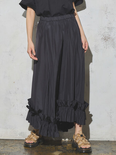 GARAGE OF GOOD CLOTHING「裾フリルスカート」|スカート|Black
