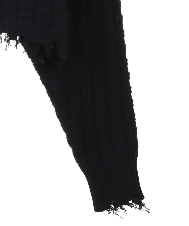 GARAGE OF GOOD CLOTHING「ショート丈ダメージニットプルオーバー」|ニット・セーター|