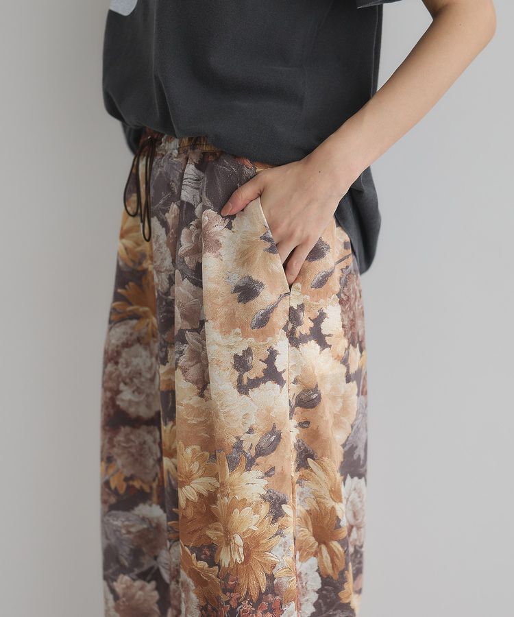 GARAGE OF GOOD CLOTHING「【日本製】ダークフラワープリントドロストワイドパンツ」|その他|