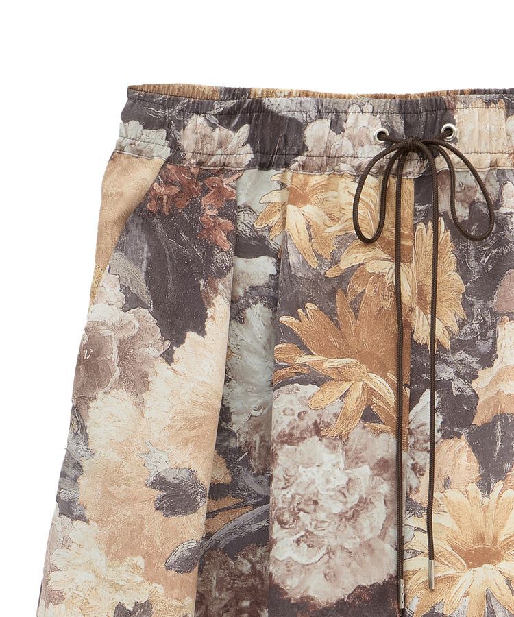 GARAGE OF GOOD CLOTHING「【日本製】ダークフラワープリントドロストワイドパンツ」|その他|