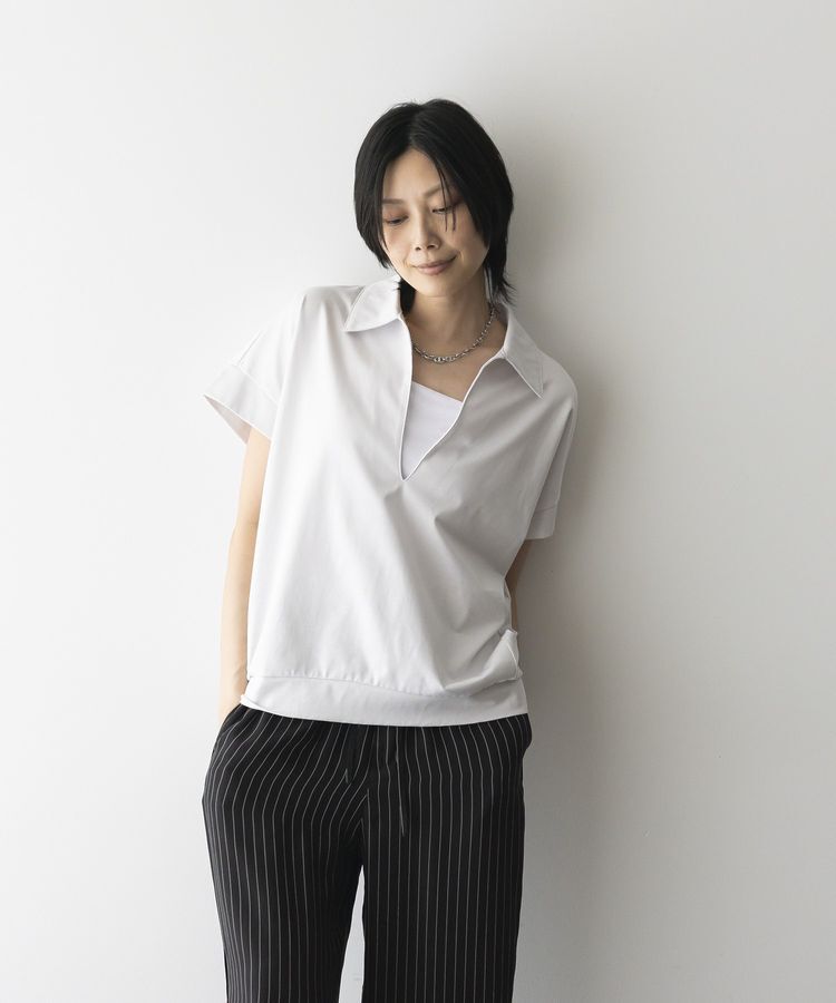 GARAGE OF GOOD CLOTHING「【日本製】ポロ襟スキッパープルオーバー」|Tシャツ・カットソー|Light Gray