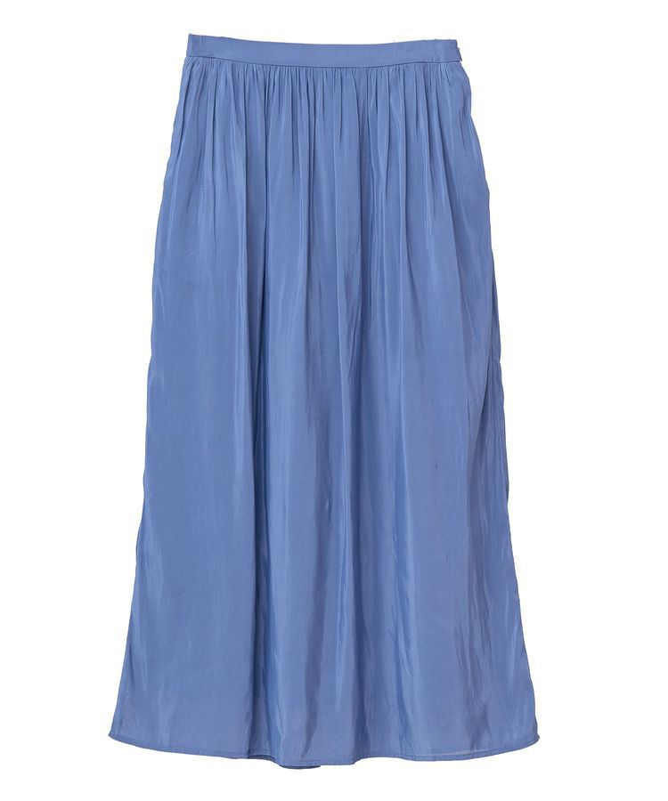 GARAGE OF GOOD CLOTHING「微光沢ギャザーロングスカート」|フレア|