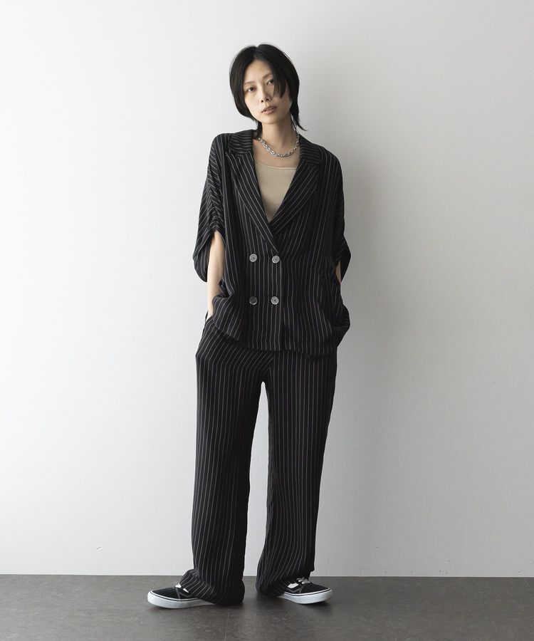 GARAGE OF GOOD CLOTHING「ストライプドロストストレートパンツ」|その他|