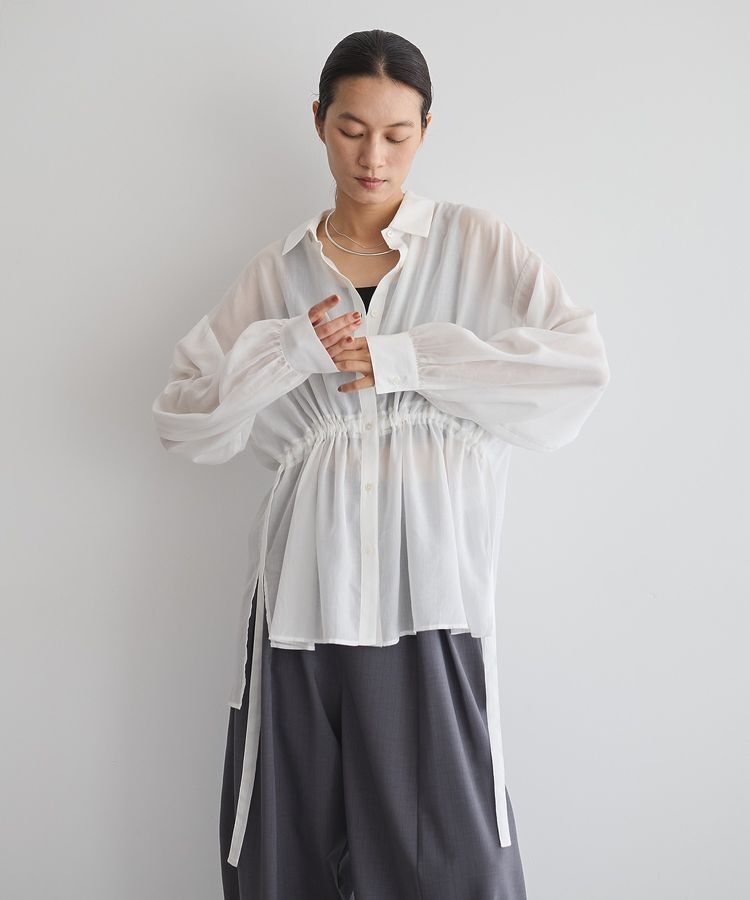 GARAGE OF GOOD CLOTHING「ウエストドロストリボンシャツ」|シャツ・ブラウス|