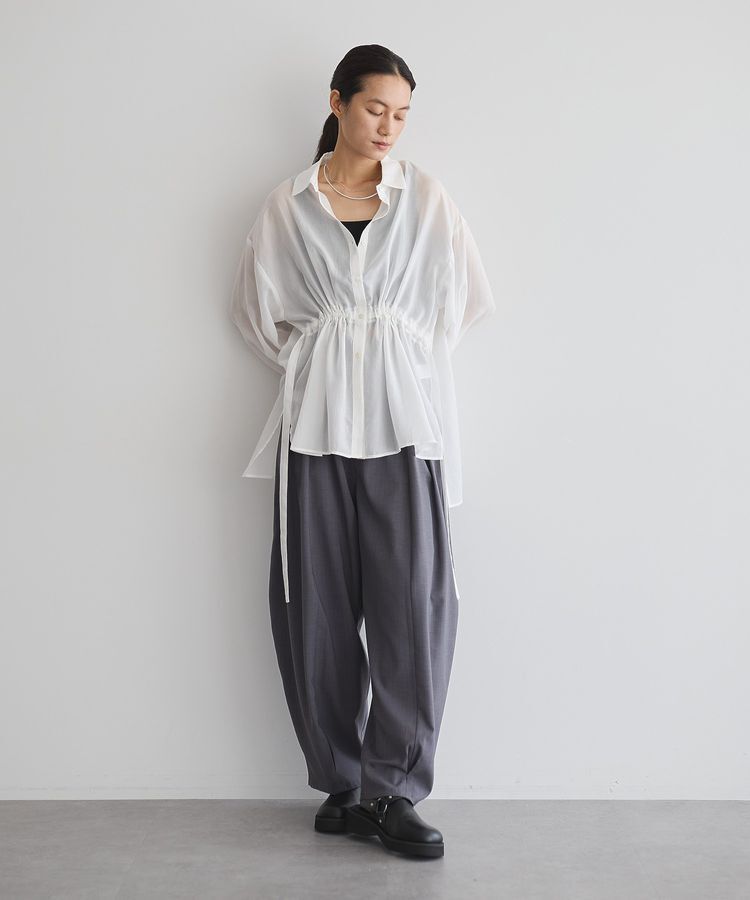 GARAGE OF GOOD CLOTHING「ウエストドロストリボンシャツ」|シャツ・ブラウス|