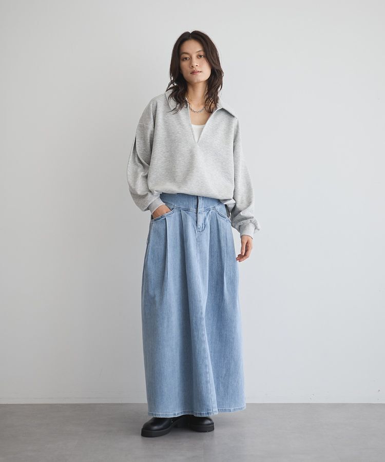 GARAGE OF GOOD CLOTHING「ボリュームタックデニムスカート」|スカート|