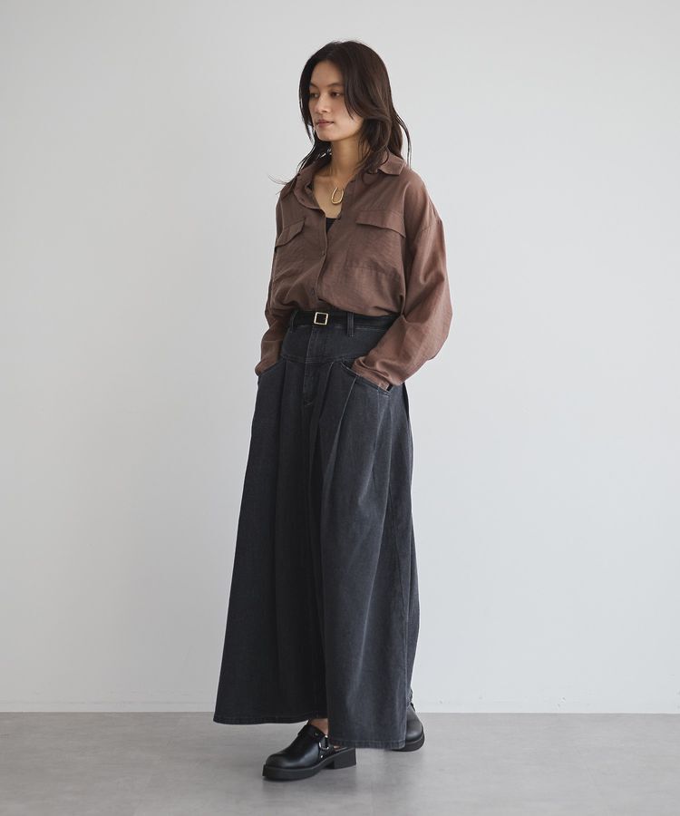 GARAGE OF GOOD CLOTHING「ボリュームタックデニムスカート」|スカート|