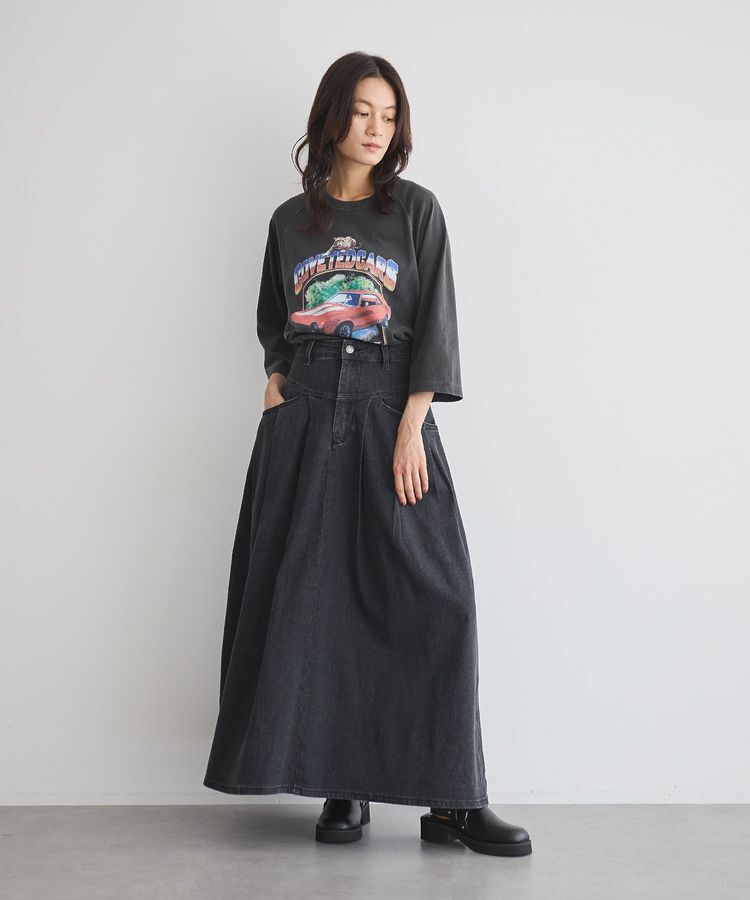 GARAGE OF GOOD CLOTHING「ボリュームタックデニムスカート」|スカート|