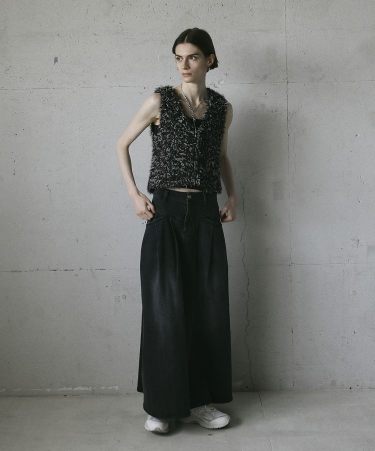 GARAGE OF GOOD CLOTHING「ボリュームタックデニムスカート」|スカート|