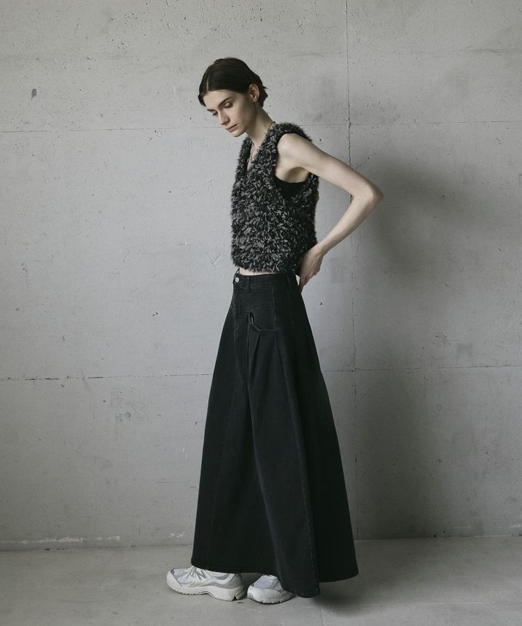 GARAGE OF GOOD CLOTHING「ボリュームタックデニムスカート」|スカート|