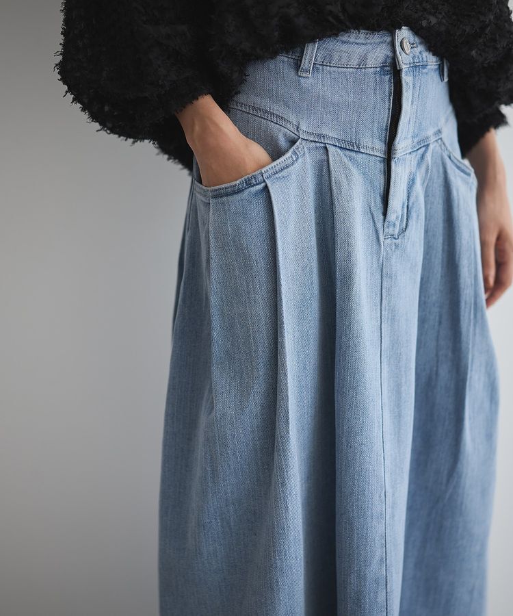 GARAGE OF GOOD CLOTHING「ボリュームタックデニムスカート」|スカート|