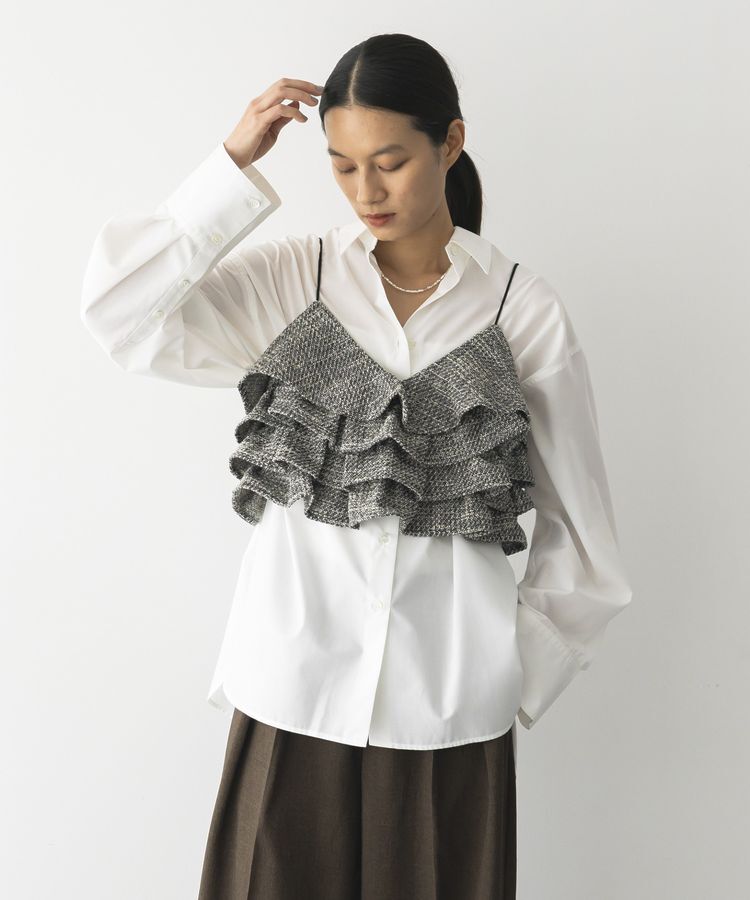GARAGE OF GOOD CLOTHING「ツィードティアードフリルビスチェ」|ベスト・ジレ|