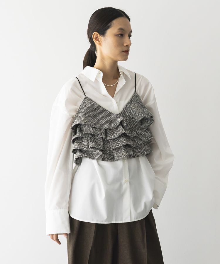 GARAGE OF GOOD CLOTHING「ツィードティアードフリルビスチェ」|ベスト・ジレ|