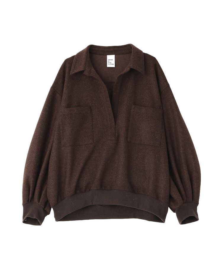 GARAGE OF GOOD CLOTHING「【日本製】ウール混スキッパーリブプルオーバー」|Tシャツ・カットソー|Brown