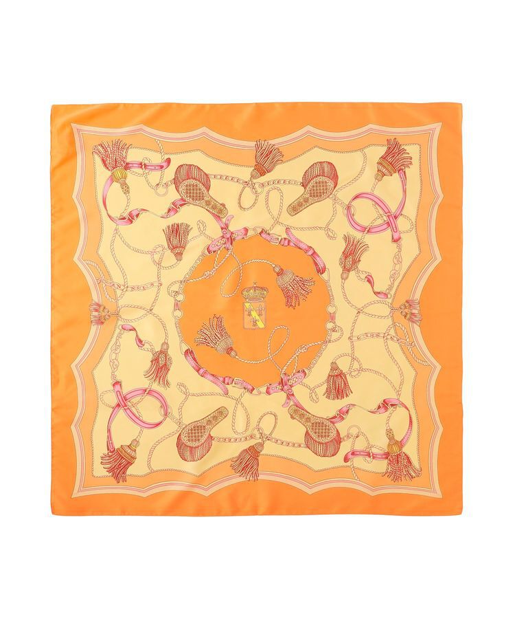 GARAGE OF GOOD CLOTHING「大判 チェーン柄スカーフ」|バンダナ・スカーフ|Orange