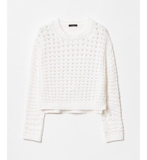 allureville「コットンリリーメッシュプルオーバー」|ニット・セーター|