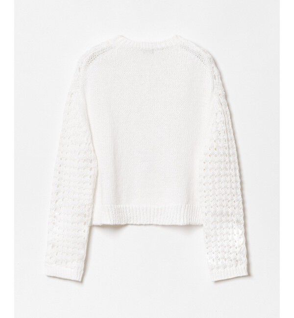 allureville「コットンリリーメッシュプルオーバー」|ニット・セーター|