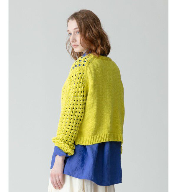 allureville「コットンリリーメッシュプルオーバー」|ニット・セーター|