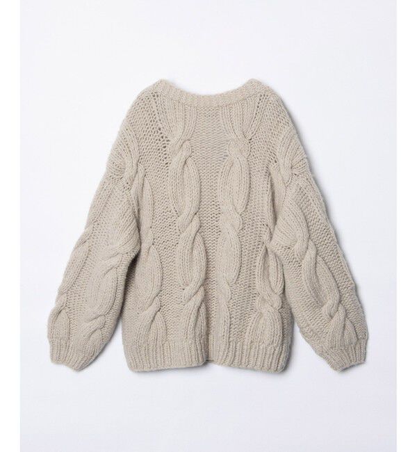 allureville「ビッグケーブルハンドニットカーディガン」|カーディガン|