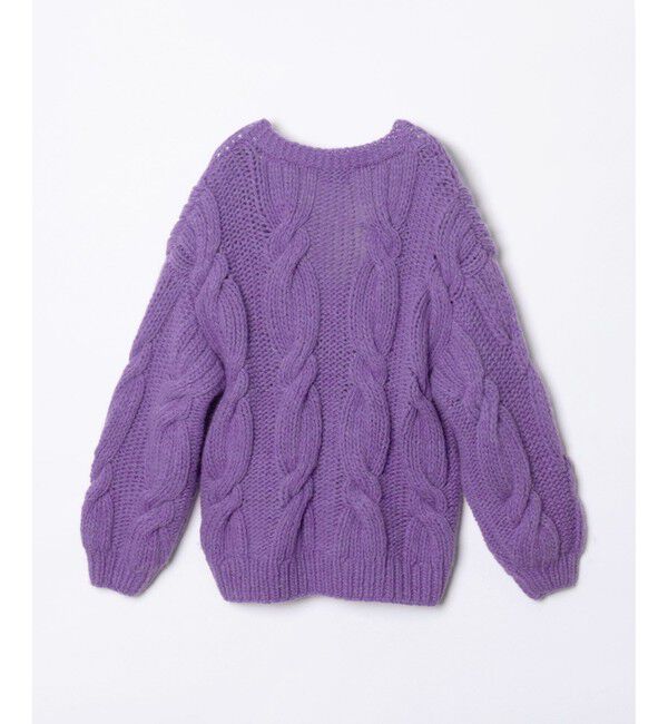 allureville「ビッグケーブルハンドニットカーディガン」|カーディガン|