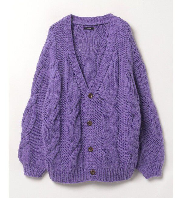 allureville「ビッグケーブルハンドニットカーディガン」|カーディガン|