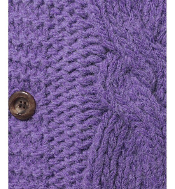 allureville「ビッグケーブルハンドニットカーディガン」|カーディガン|