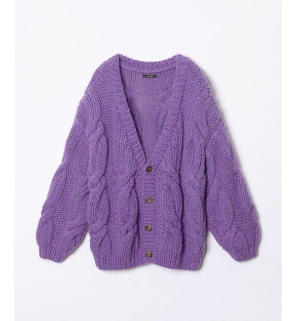 allureville「ビッグケーブルハンドニットカーディガン」|カーディガン|