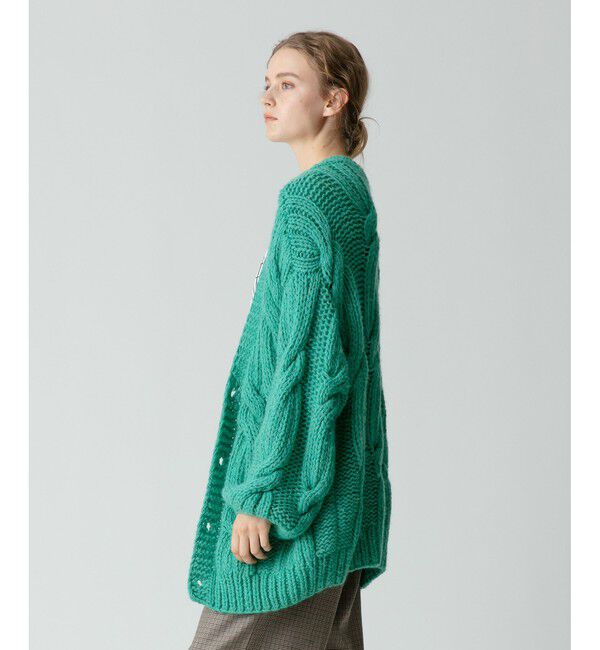 allureville「ビッグケーブルハンドニットカーディガン」|カーディガン|