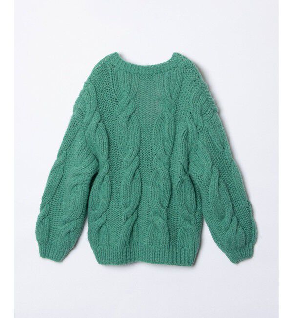 allureville「ビッグケーブルハンドニットカーディガン」|カーディガン|