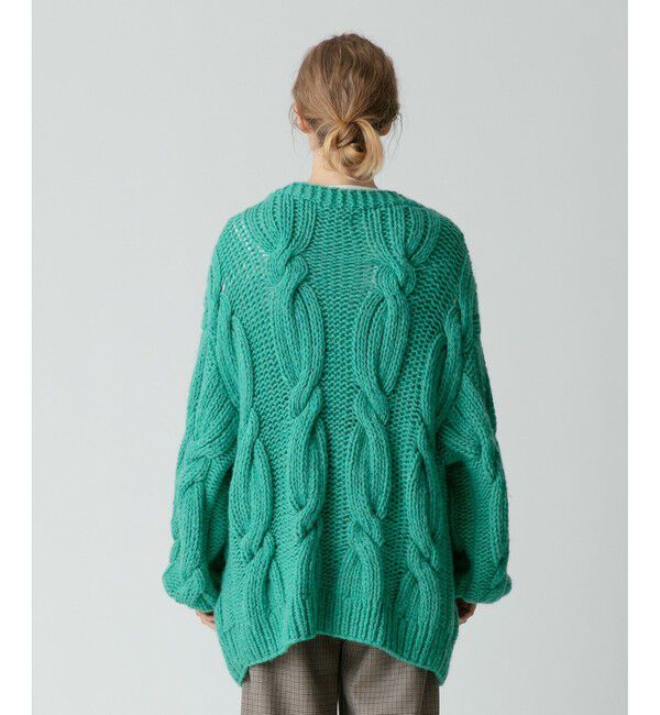 allureville「ビッグケーブルハンドニットカーディガン」|カーディガン|