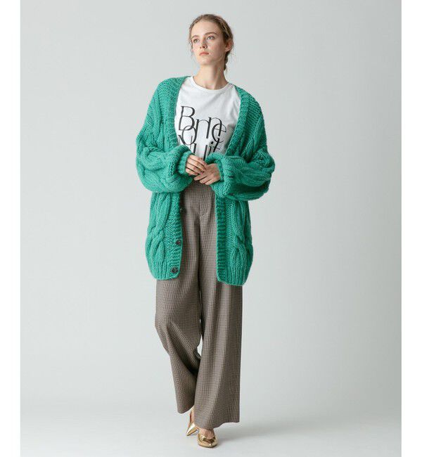 allureville「ビッグケーブルハンドニットカーディガン」|カーディガン|