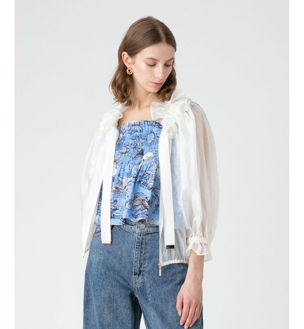 LOULOU WILLOUGHBY「【LOULOU WILLOUGHBY】シルクグローリーブルゾン」|ブルゾン・スタジャン|